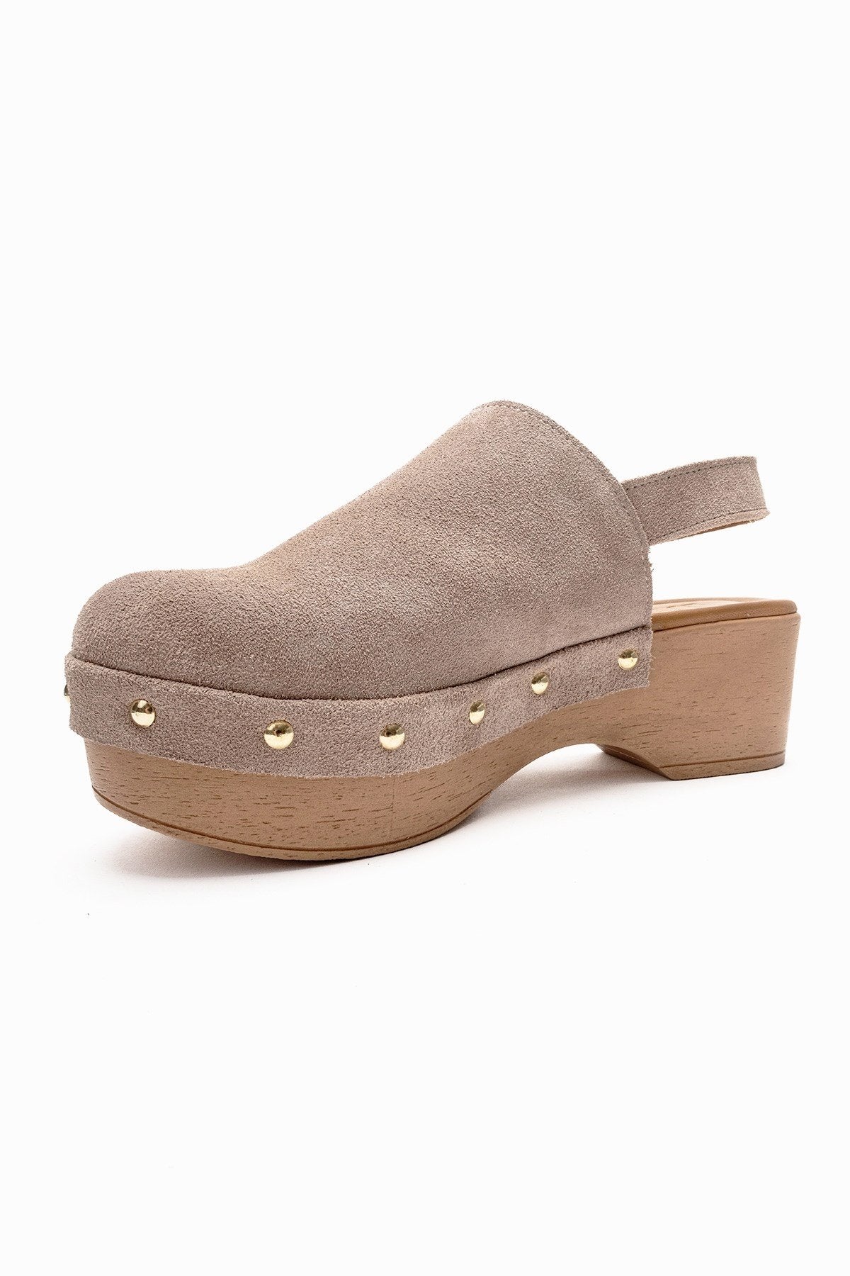 NORDEN - Beige Genuine Leather Platform Heel Sandal (Women)