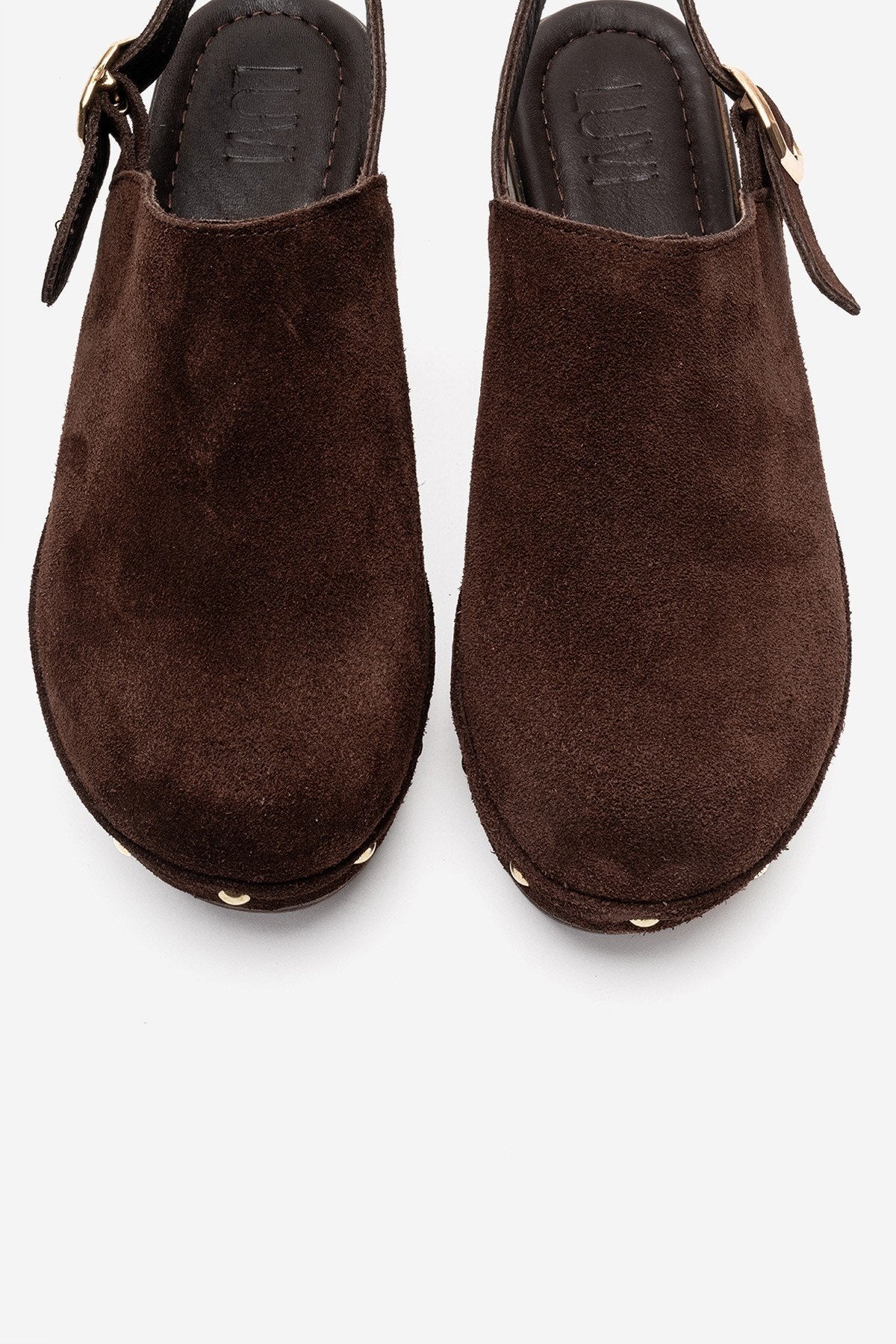 NORDEN - Brown Genuine Leather Platform Heel Sandal (Women)
