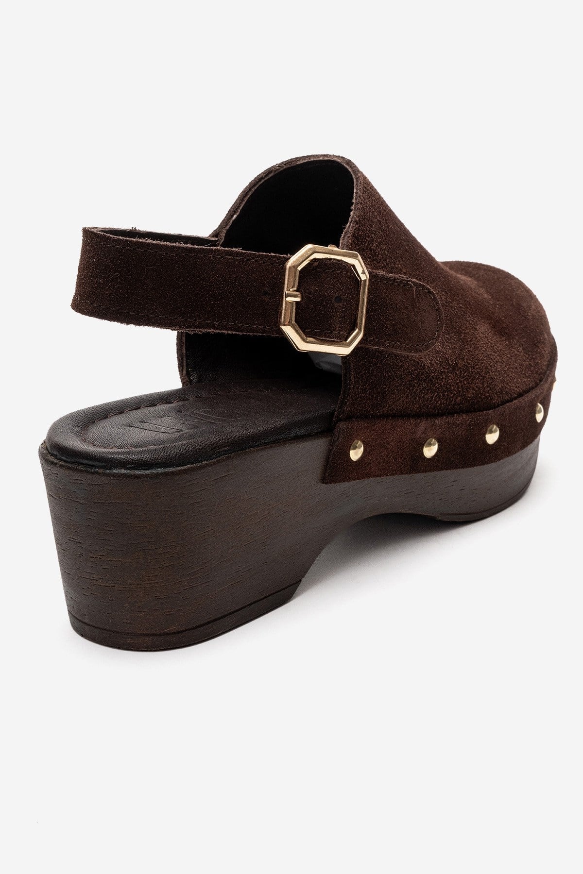 NORDEN - Brown Genuine Leather Platform Heel Sandal (Women)