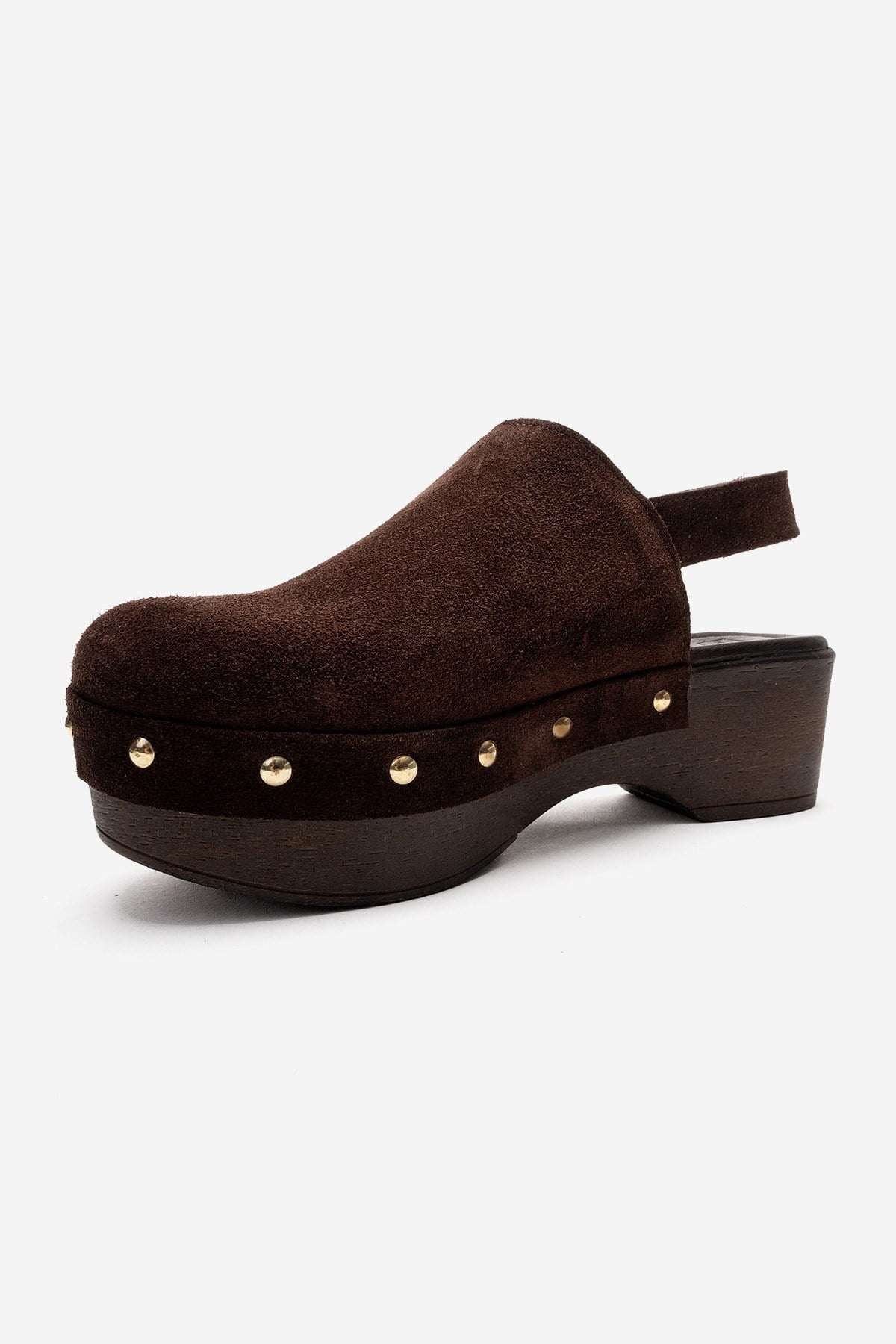 NORDEN - Brown Genuine Leather Platform Heel Sandal (Women)