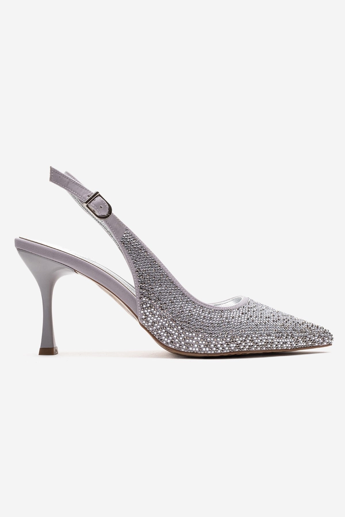 JOHANNA - Silver Jeweled Slingback Stiletto Pump (Women)