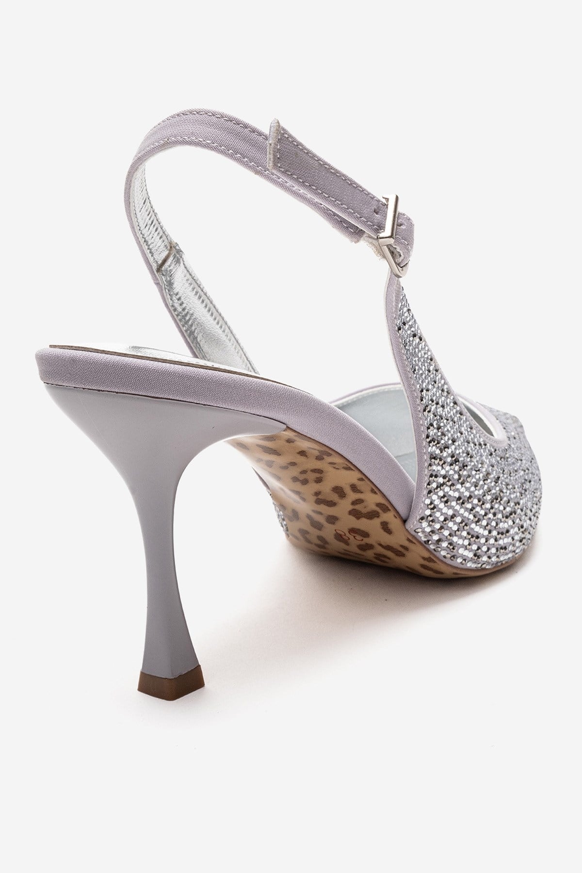 JOHANNA - Silver Jeweled Slingback Stiletto Pump (Women)
