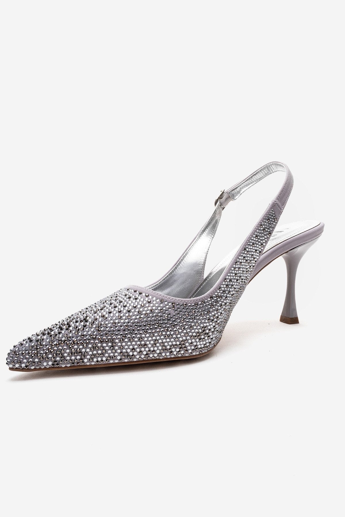 JOHANNA - Silver Jeweled Slingback Stiletto Pump (Women)