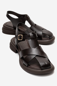GUIDO - Brown Genuine Leather Sandal (Women)