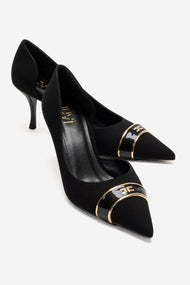 Kendra - Genuine Leather Black Stiletto Heel (Women)