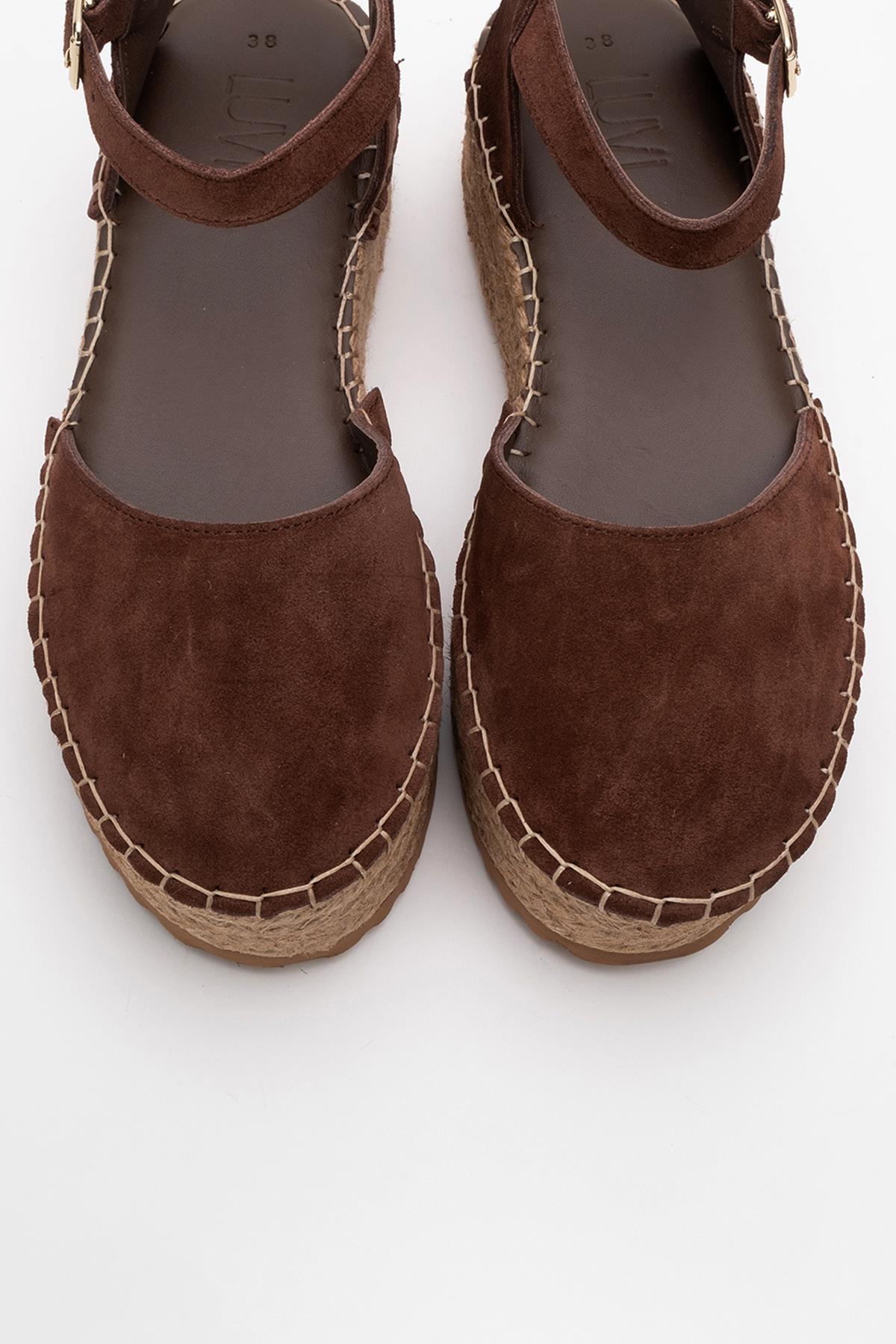 Viba - Brown Suede Leather Espadrilles (Women)