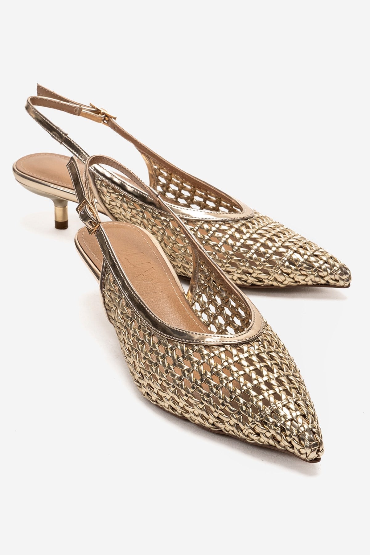 Orelis - Gold Kitten Heel Shoe (Women)