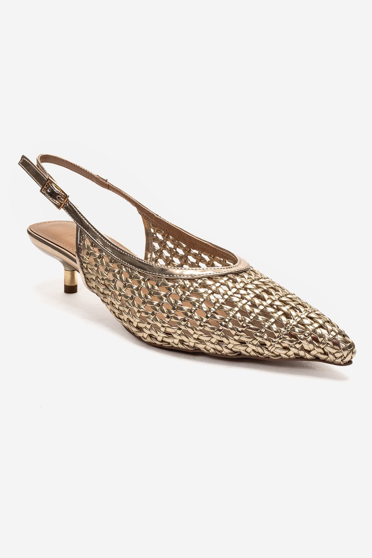 Orelis - Gold Kitten Heel Shoe (Women)