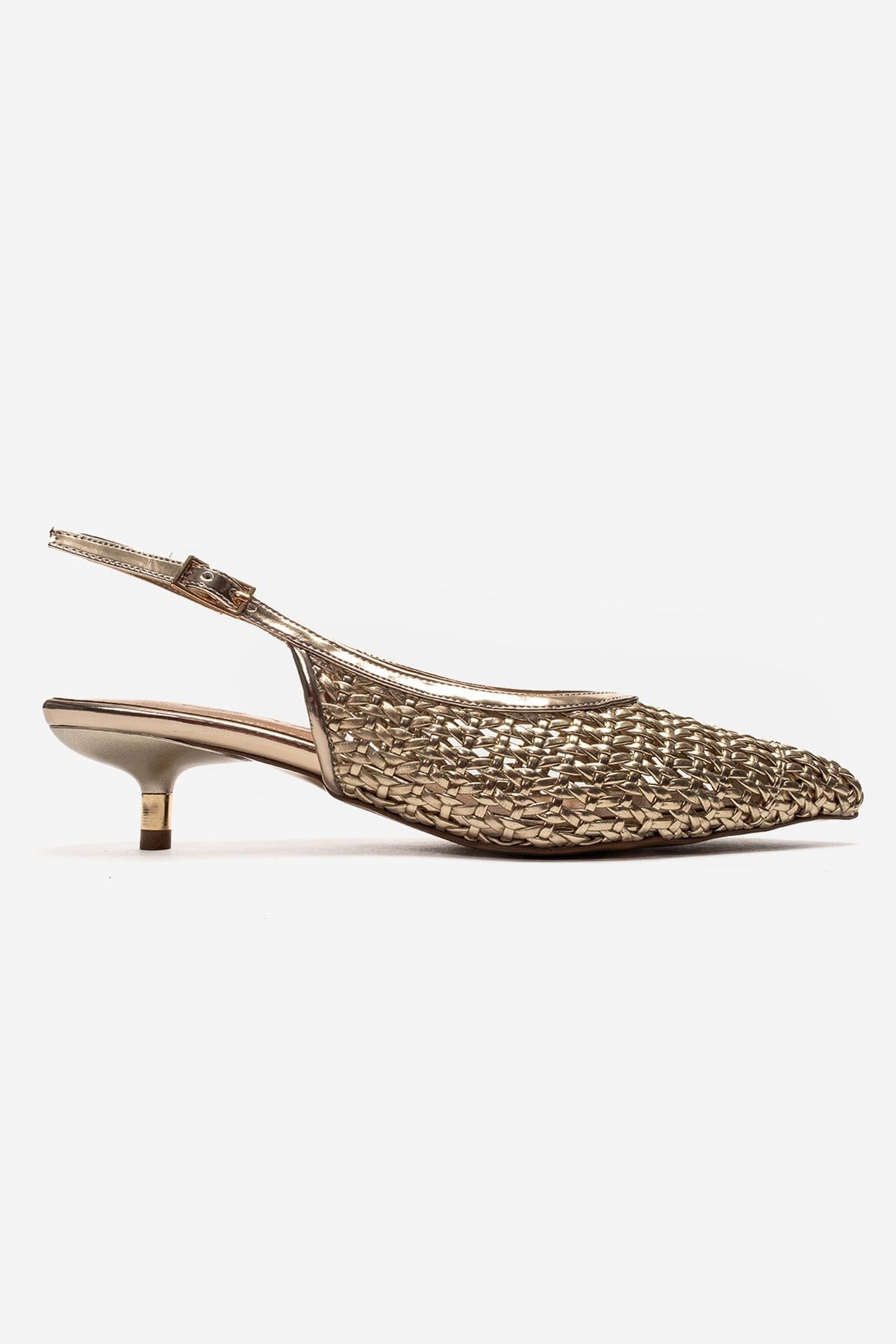 Orelis - Gold Kitten Heel Shoe (Women)