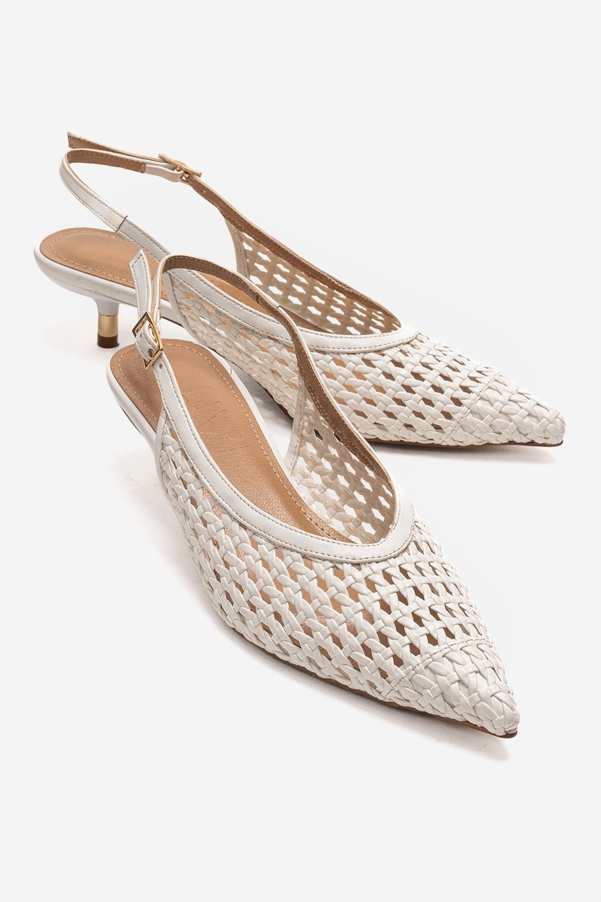 Orelis - White Kitten Heel (Women)