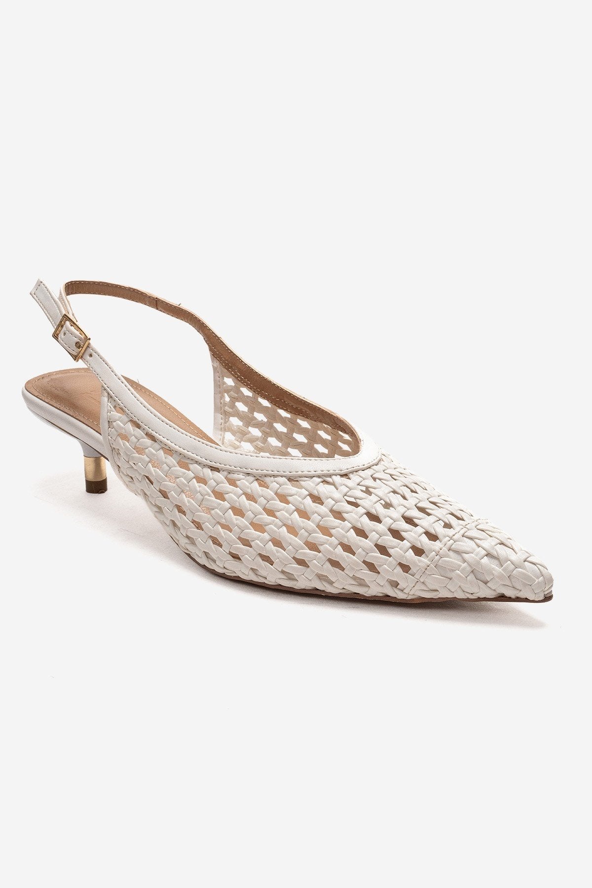 Orelis - White Kitten Heel (Women)