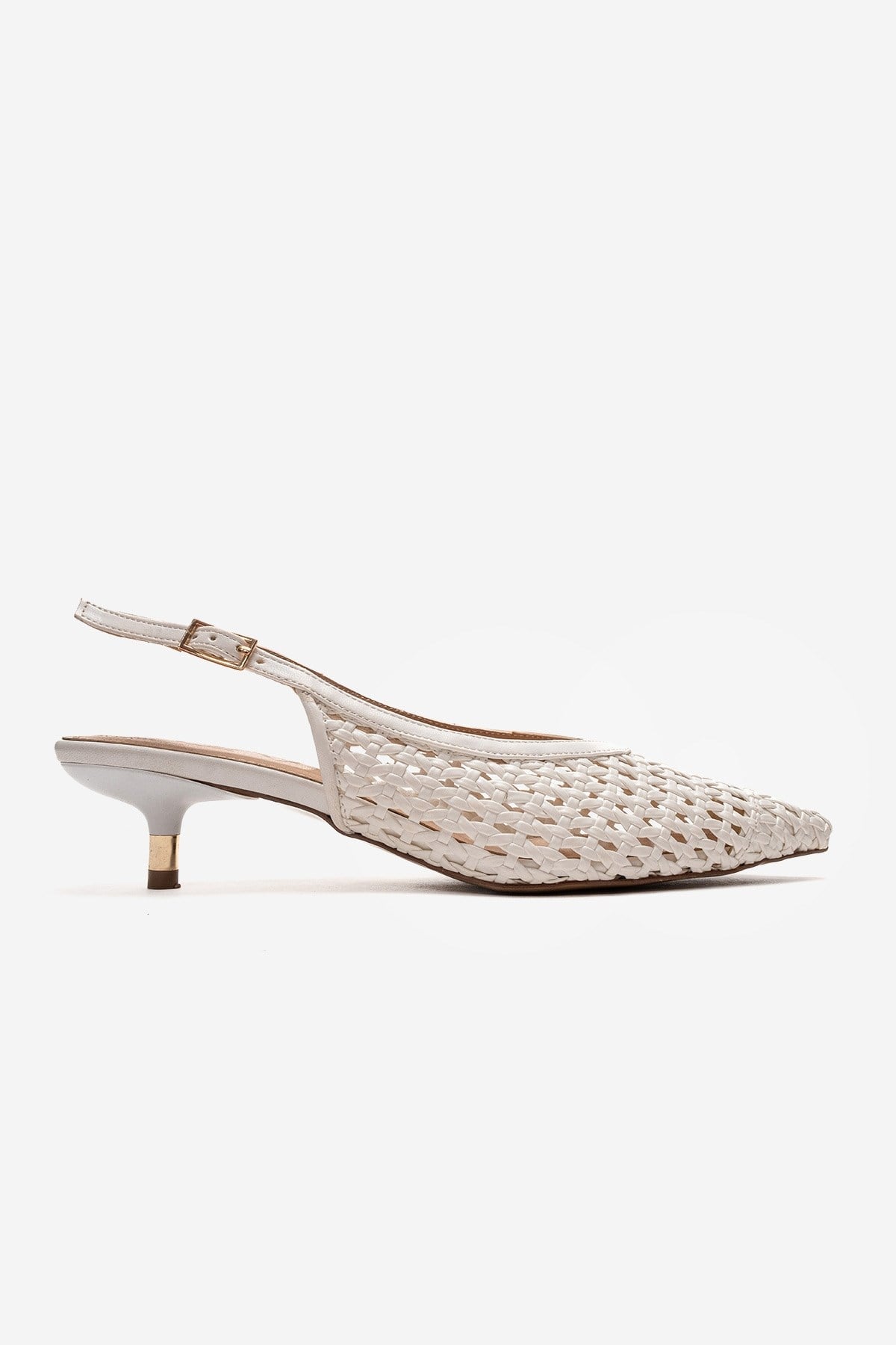 Orelis - White Kitten Heel (Women)
