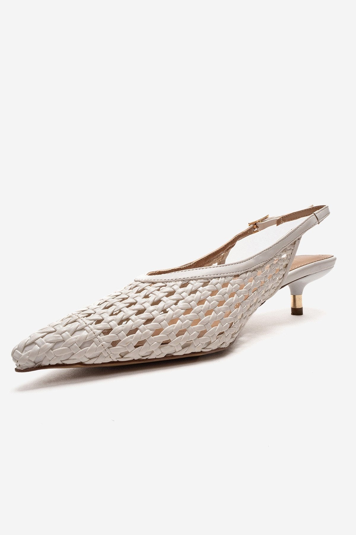 Orelis - White Kitten Heel (Women)