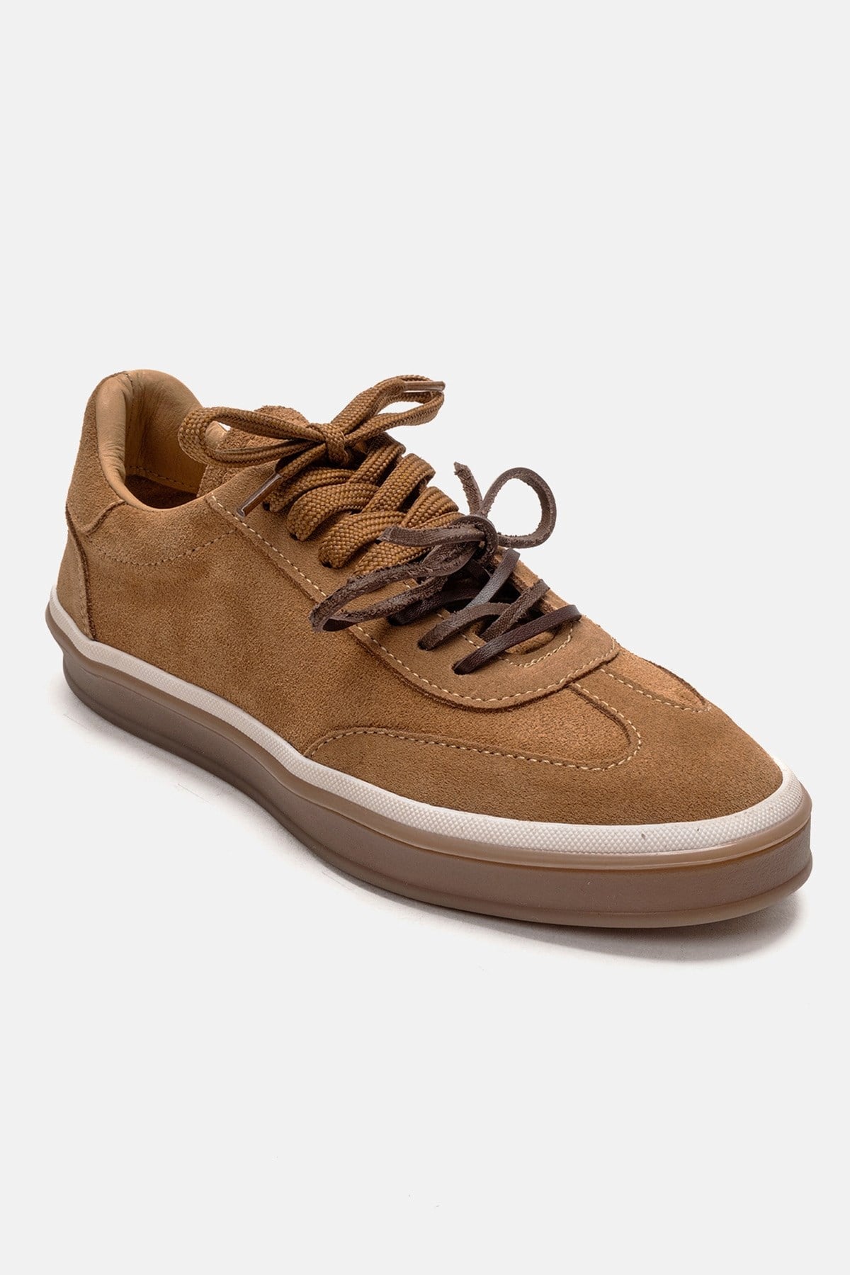 MELLE - Cognac Genuine Leather Everyday Sneaker (Women)