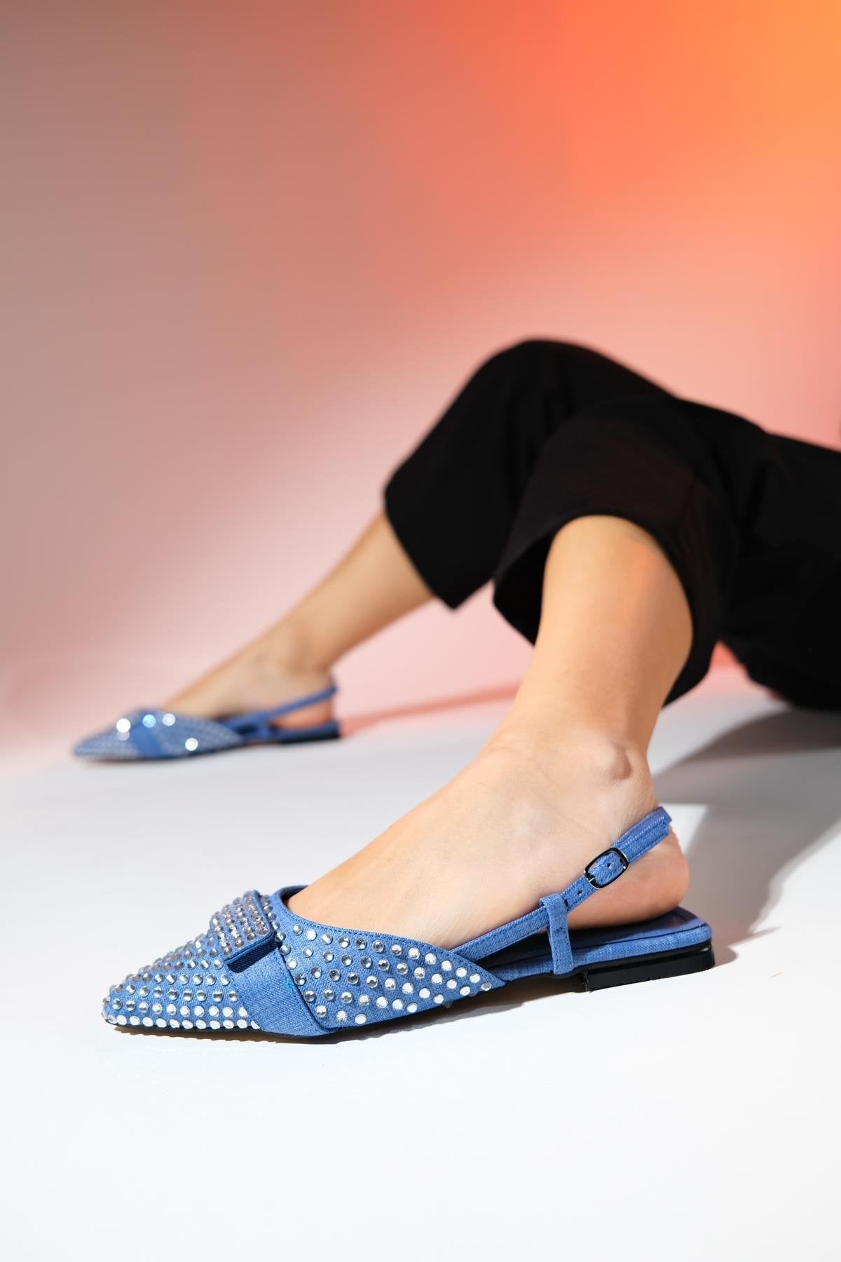 Kelp - Denim Blue Flat Sandal (Women)