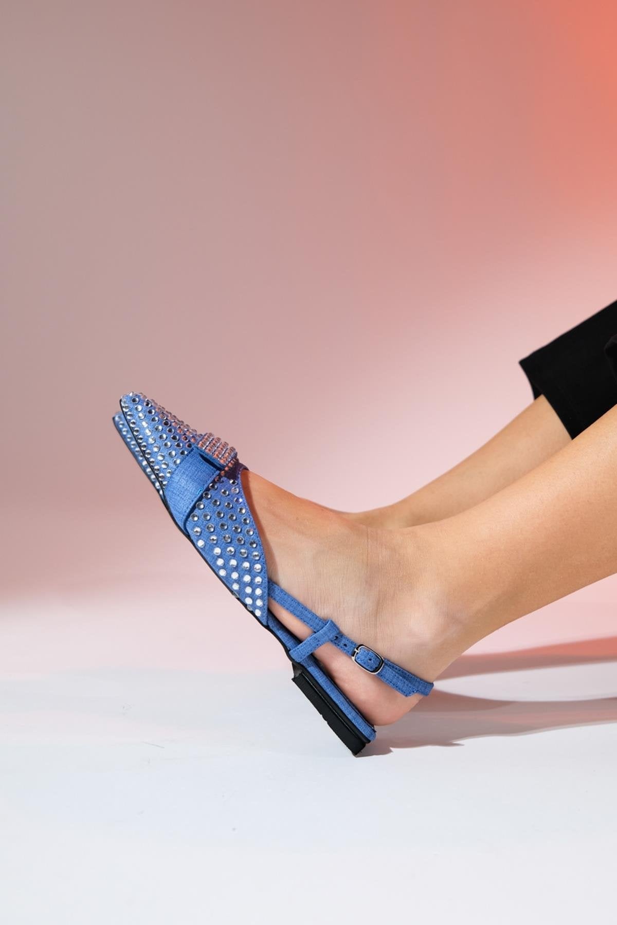 Kelp - Denim Blue Flat Sandal (Women)