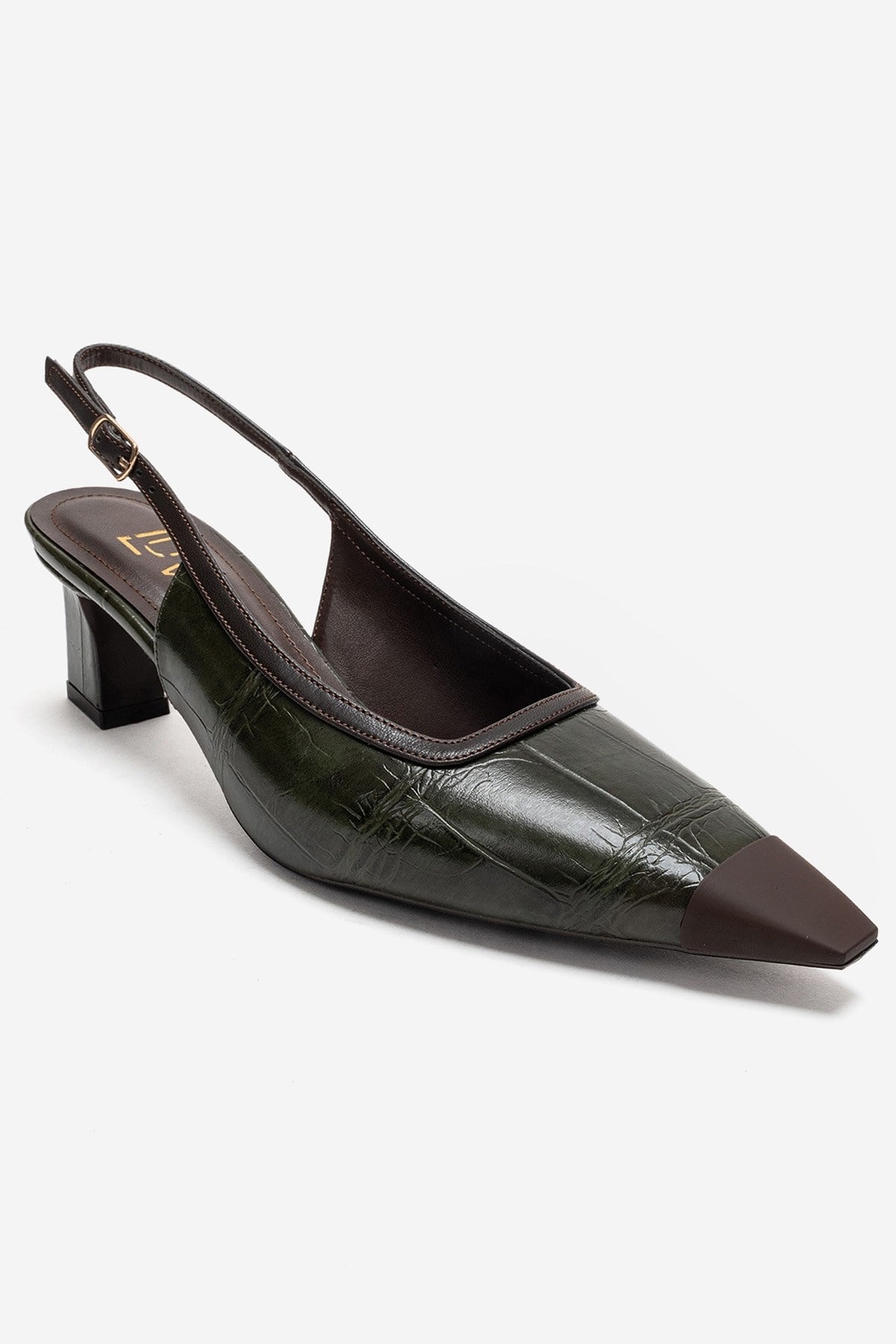 HILDA - Green Block Heel Pump (Women)