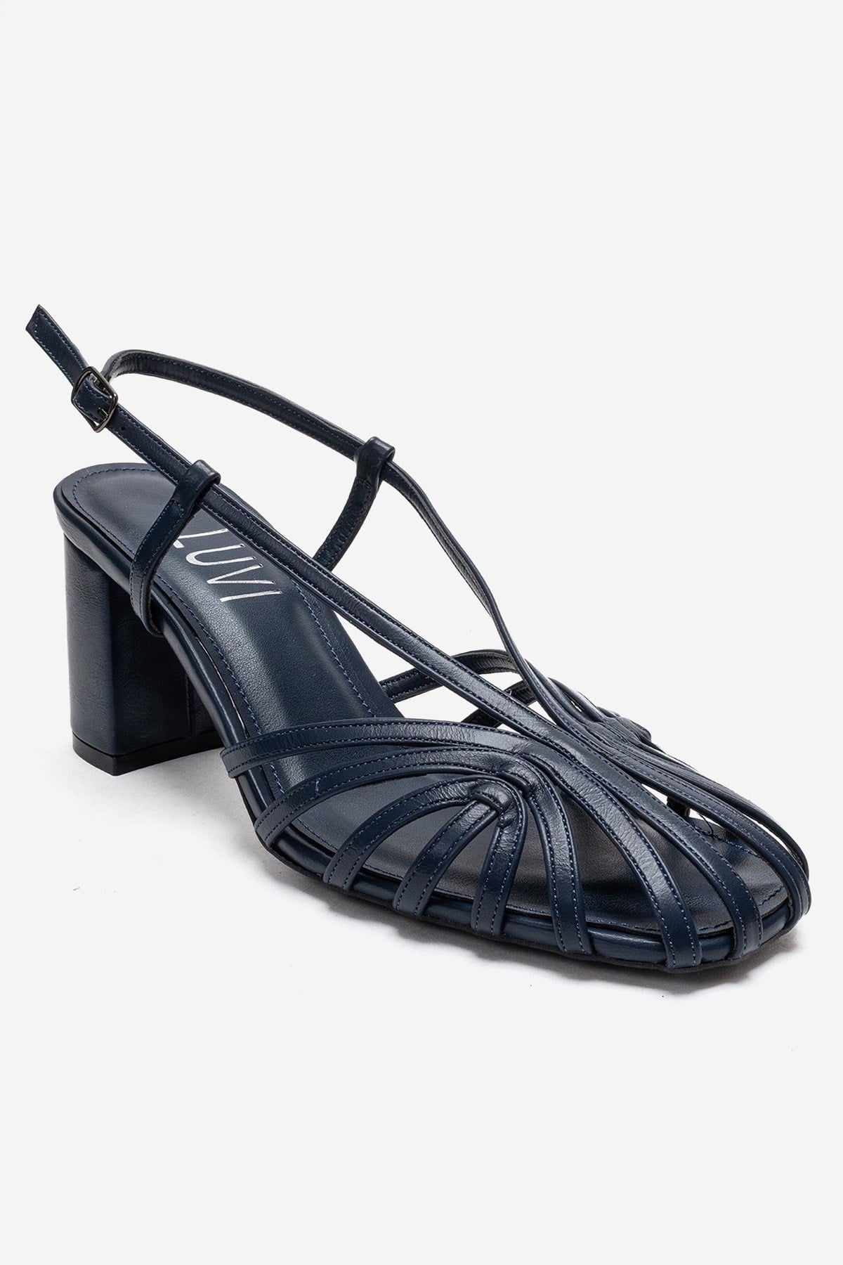 WILDA - Navy Block Heel Pump (Women)