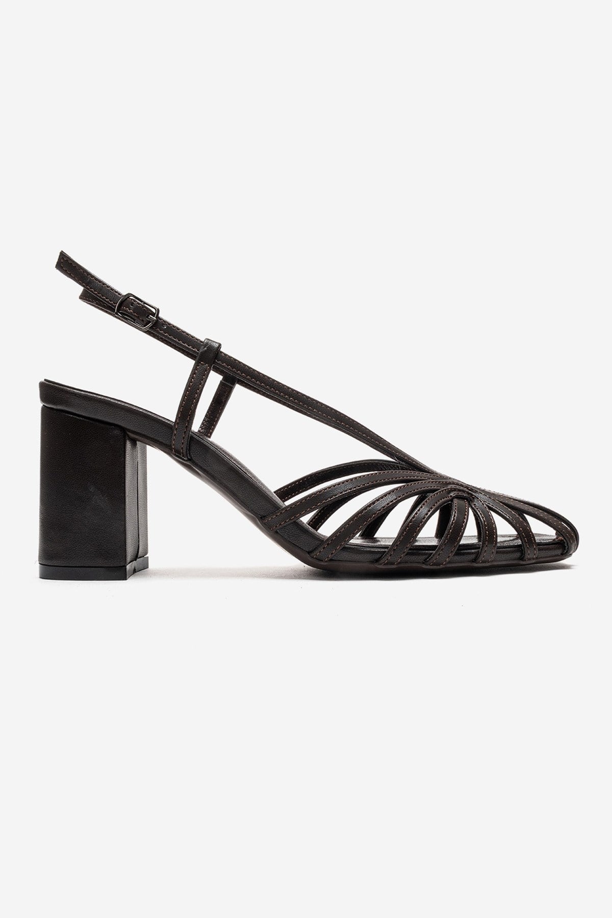 WILDA - Brown Block Heel Pump (Women)