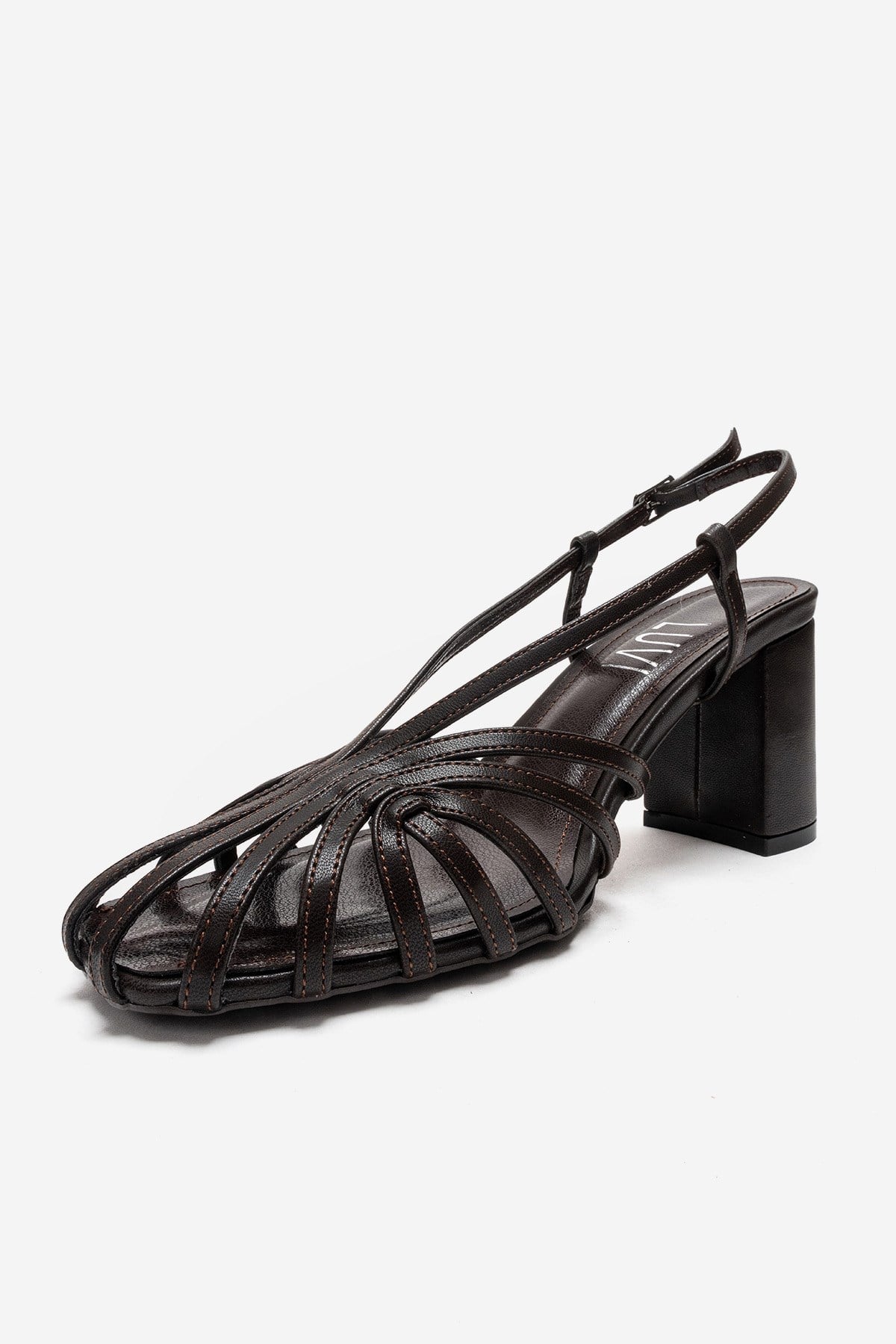 WILDA - Brown Block Heel Pump (Women)