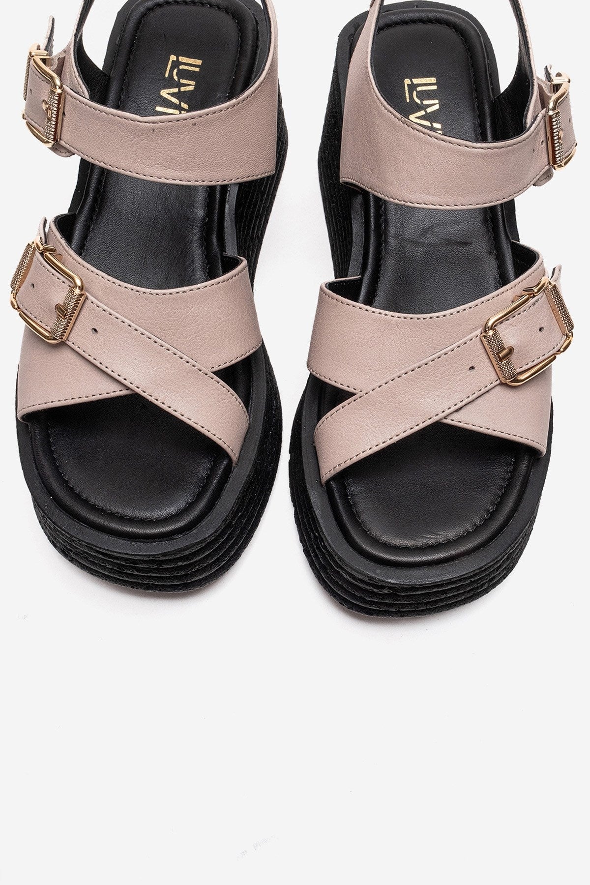 MIRETTE - Off-White Genuine Leather Platform Sandal (Women)