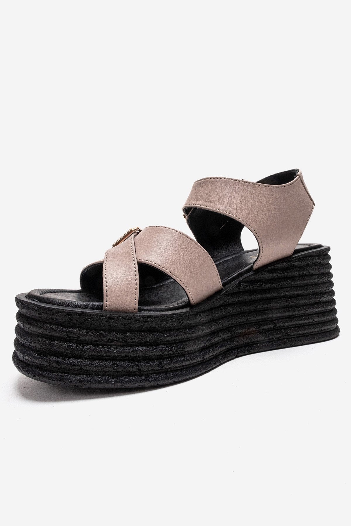 MIRETTE - Off-White Genuine Leather Platform Sandal (Women)