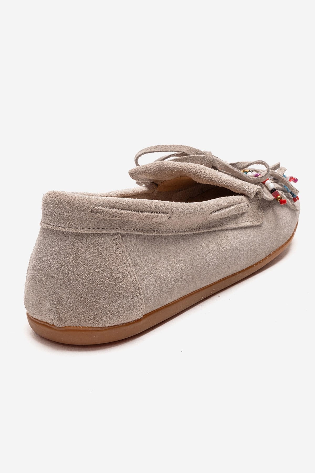 EVELYN - Beige Genuine Suede Leather Loafer (Women)