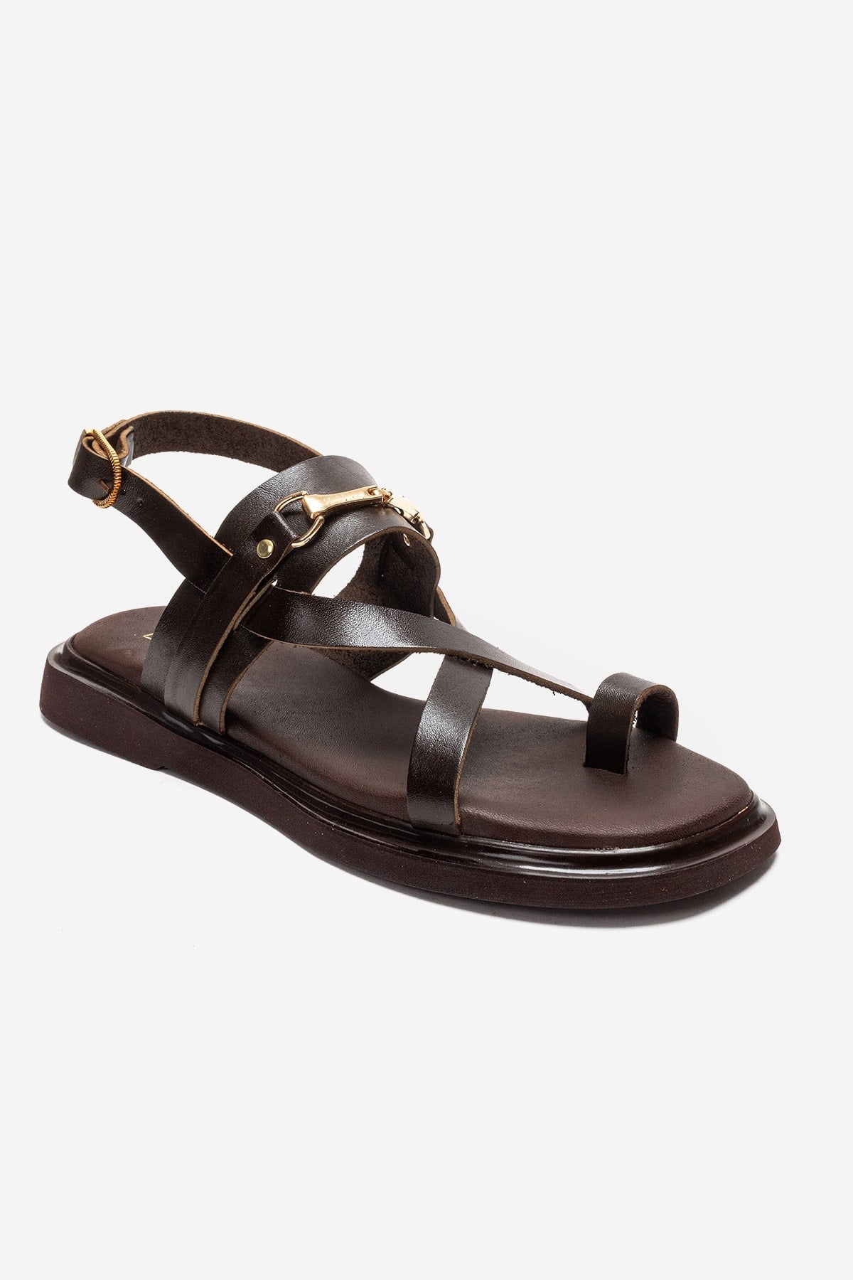 FABIANA - Brown Genuine Leather Thong Sandal (Women)