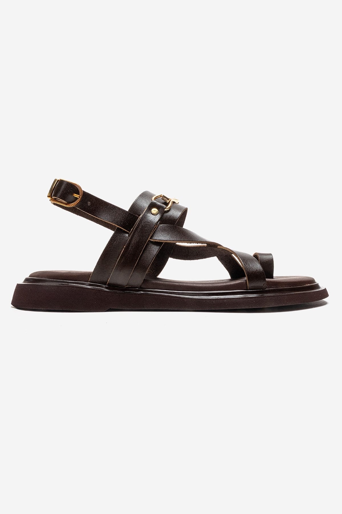 FABIANA - Brown Genuine Leather Thong Sandal (Women)
