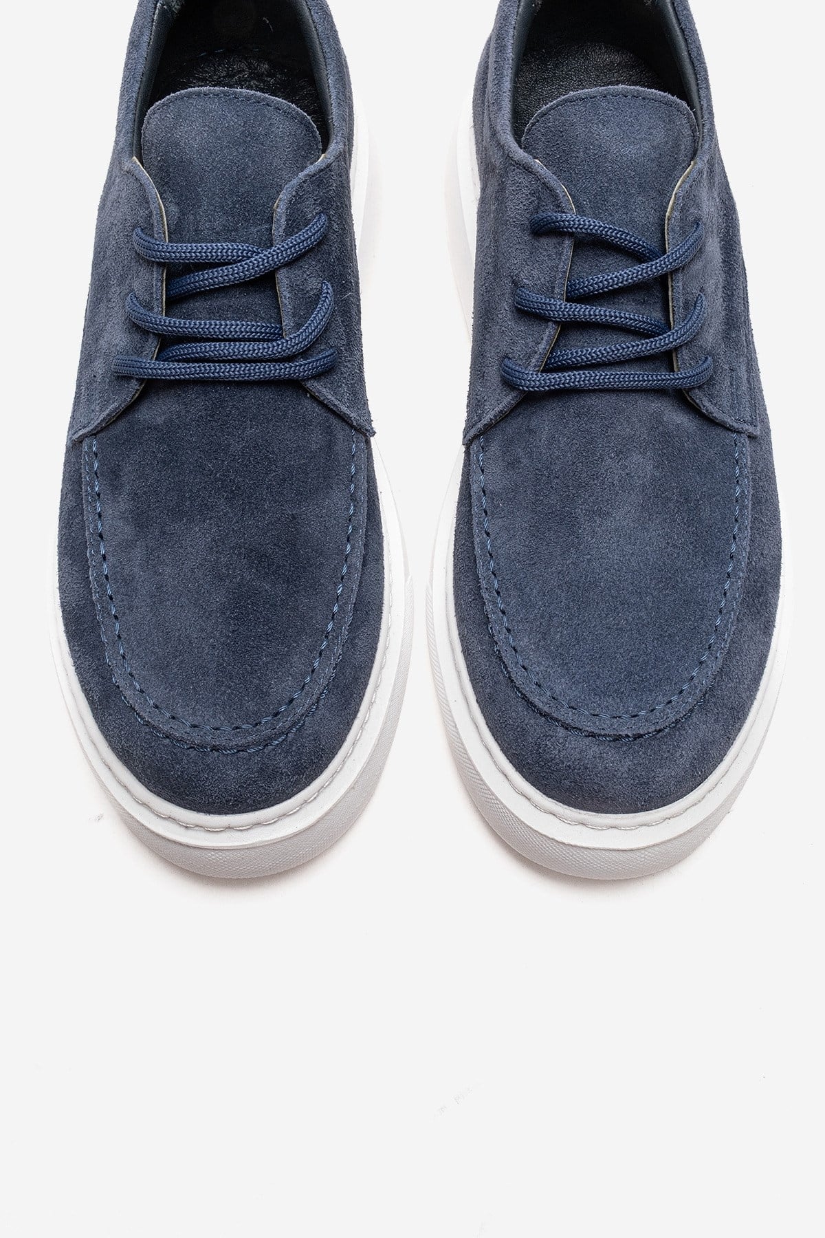 MAREON - Denim Blue Genuine Leather Lace-Up Daily Shoe (Women)