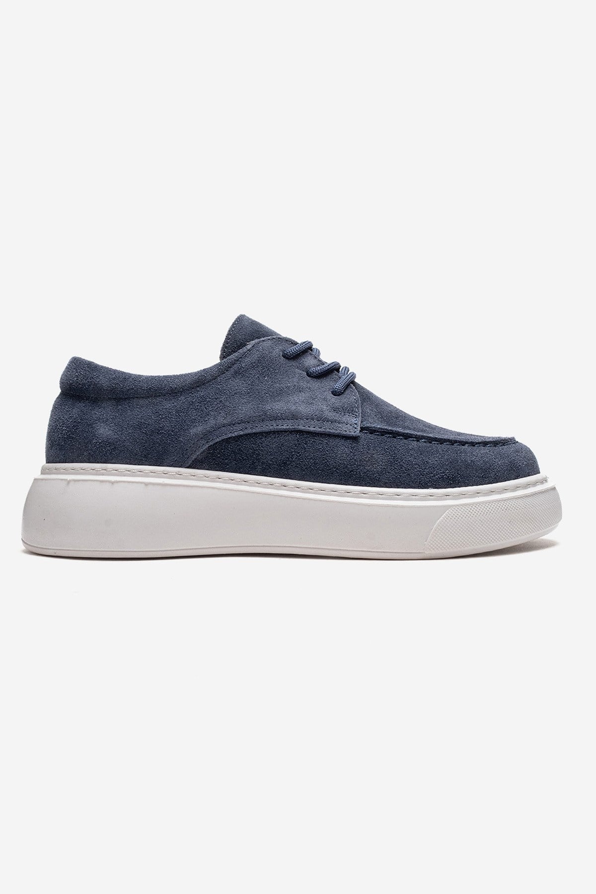MAREON - Denim Blue Genuine Leather Lace-Up Daily Shoe (Women)