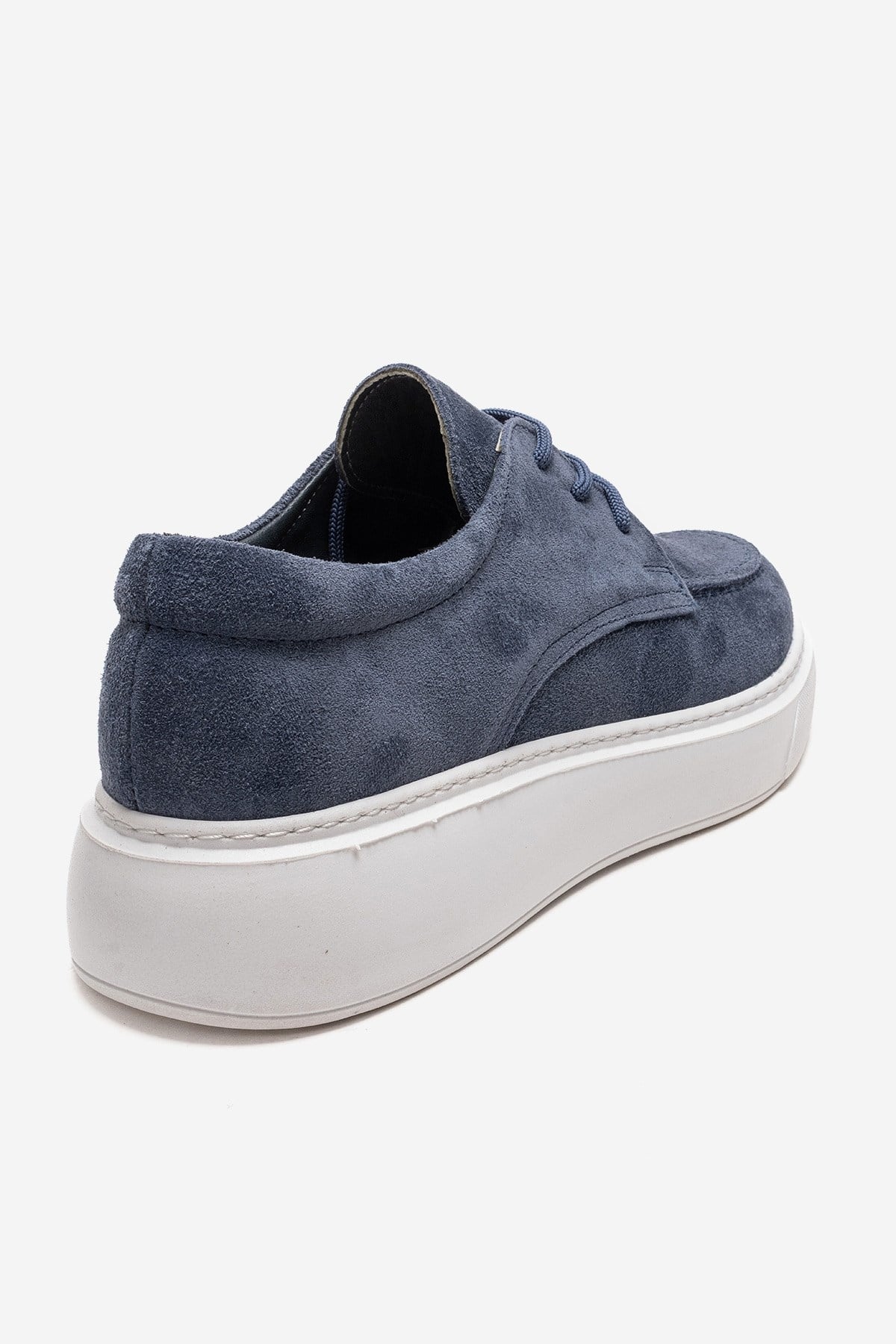 MAREON - Denim Blue Genuine Leather Lace-Up Daily Shoe (Women)