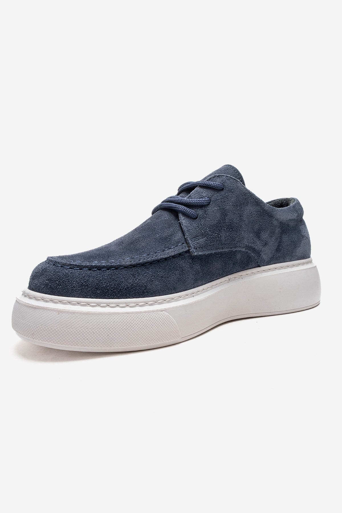 MAREON - Denim Blue Genuine Leather Lace-Up Daily Shoe (Women)