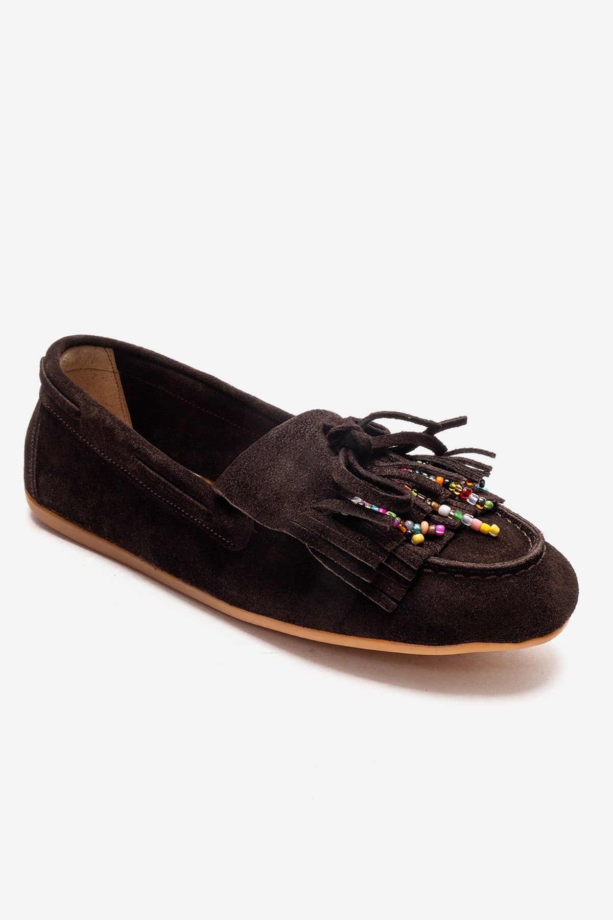 Evelyn - Brown Genuine Leather Suede Loafer (Women)