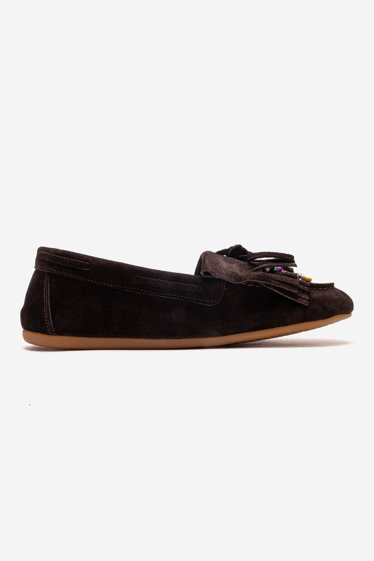 Evelyn - Brown Genuine Leather Suede Loafer (Women)