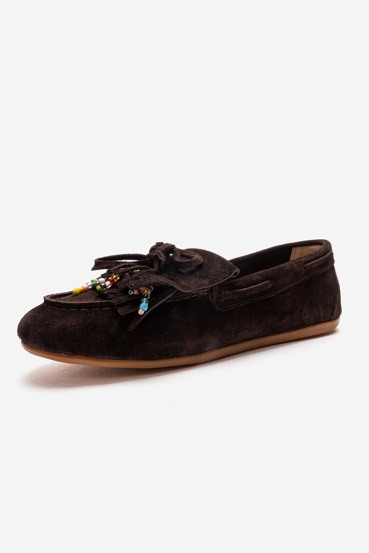 Evelyn - Brown Genuine Leather Suede Loafer (Women)