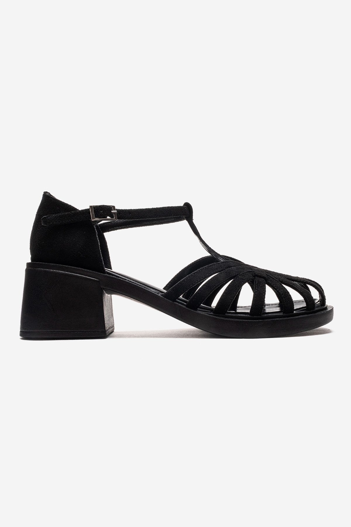 Nolana - Black Block Heel Sandal (Women)