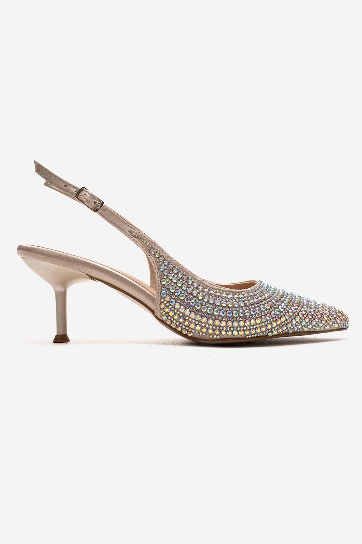 Yasmina - Nude Stone Embellished Stiletto Pump (Women)