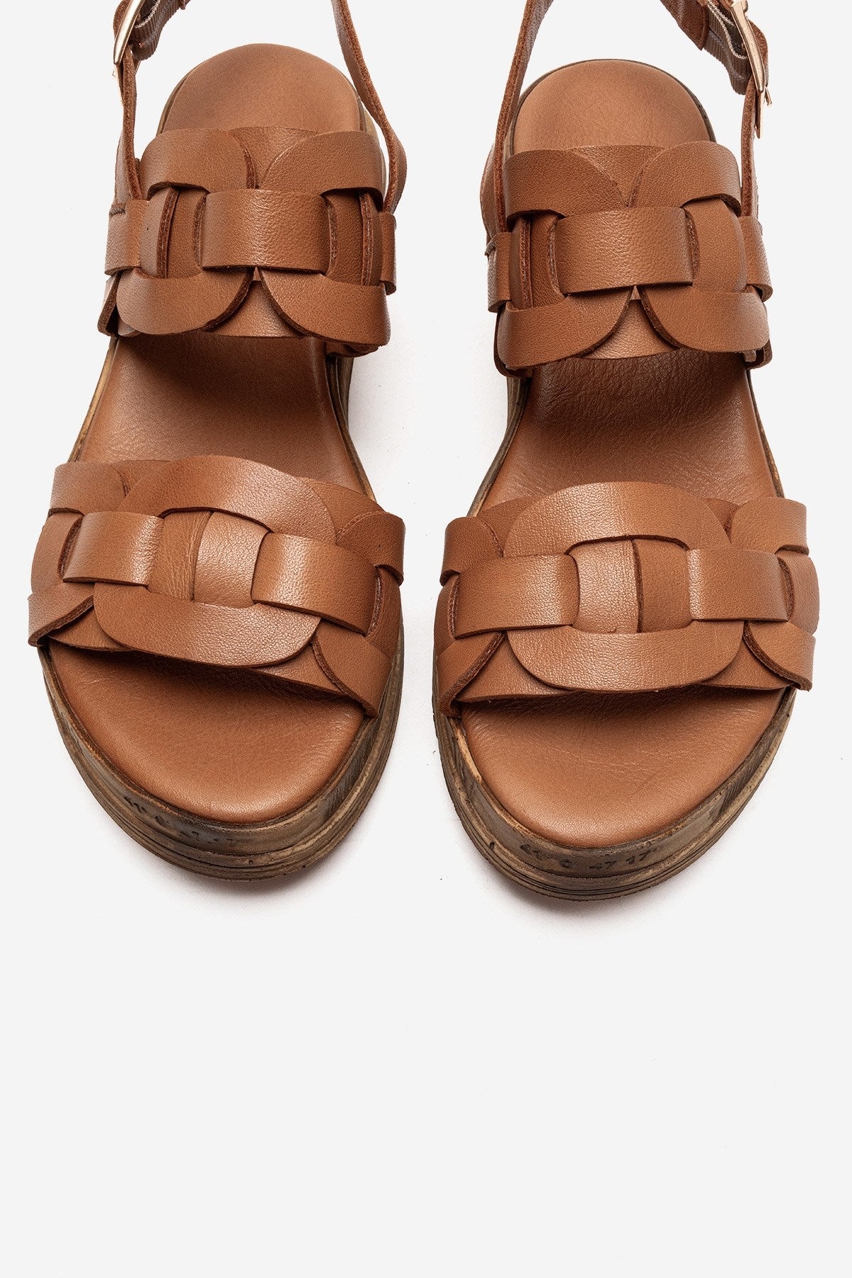 ELVORO - Camel Genuine Leather Sandal (Women)