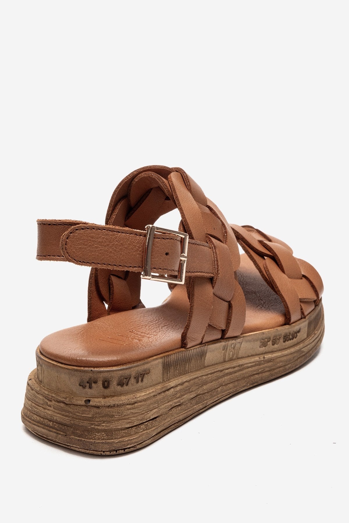 ELVORO - Camel Genuine Leather Sandal (Women)