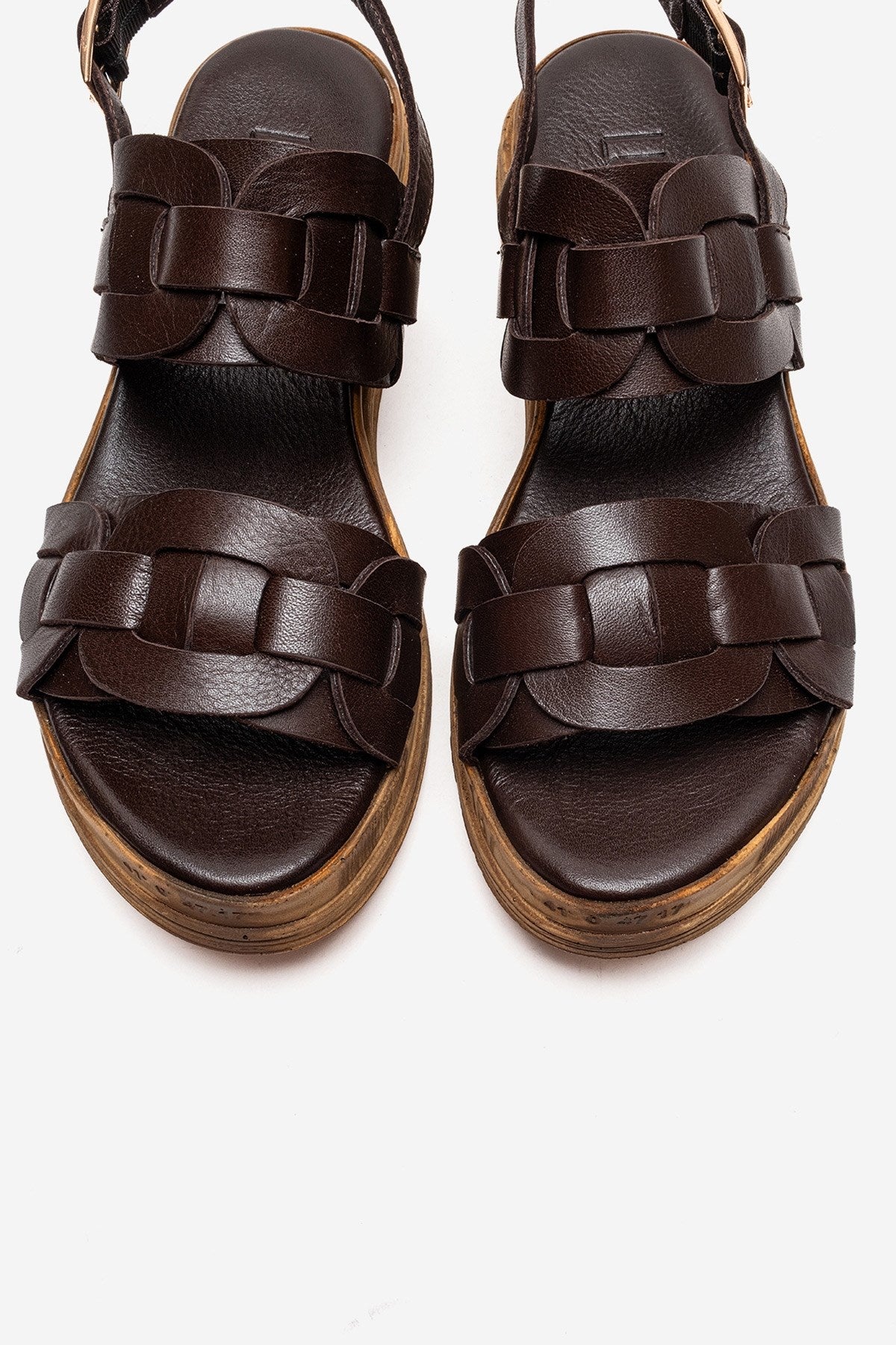 ELVORO - Brown Genuine Leather Sandal (Women)