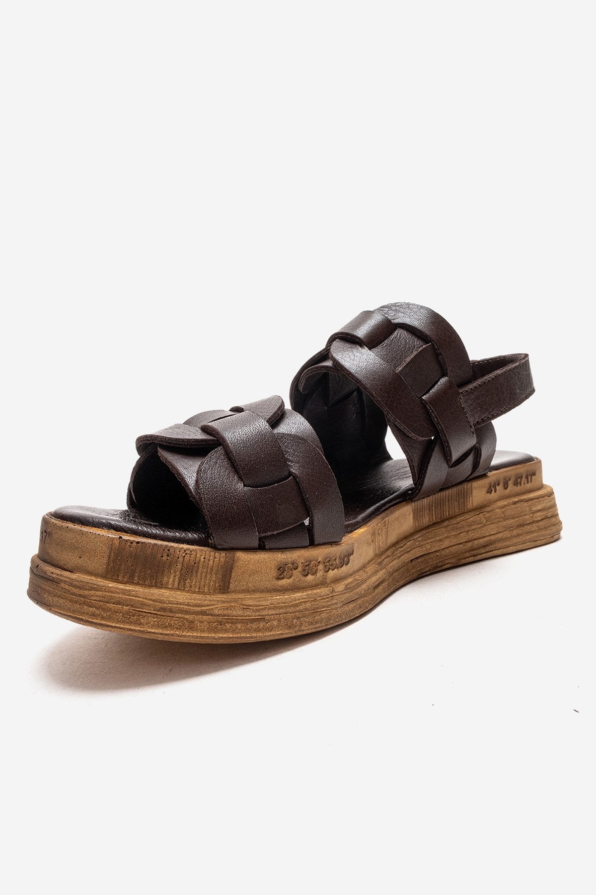 ELVORO - Brown Genuine Leather Sandal (Women)