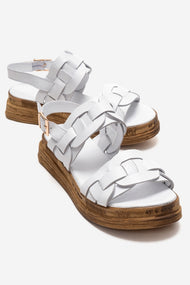 ELVORO - White Genuine Leather Sandal (Women)
