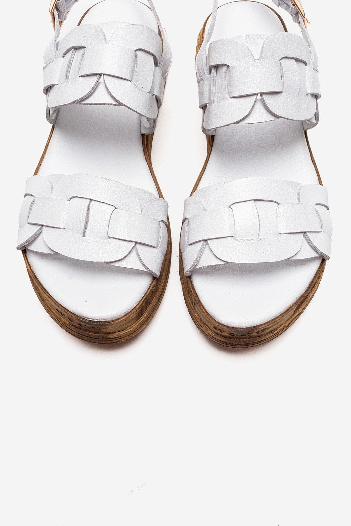 ELVORO - White Genuine Leather Sandal (Women)