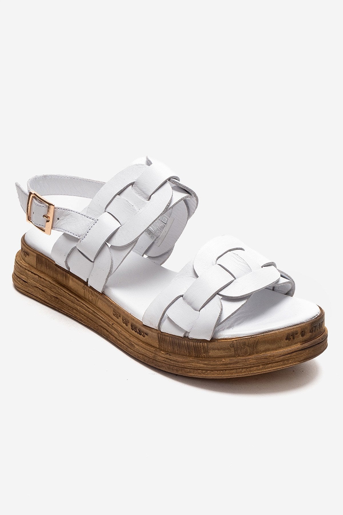 ELVORO - White Genuine Leather Sandal (Women)