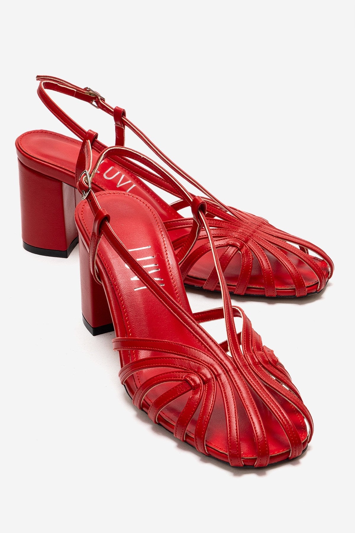 WILDA - Red Block Heel Shoe (Women)