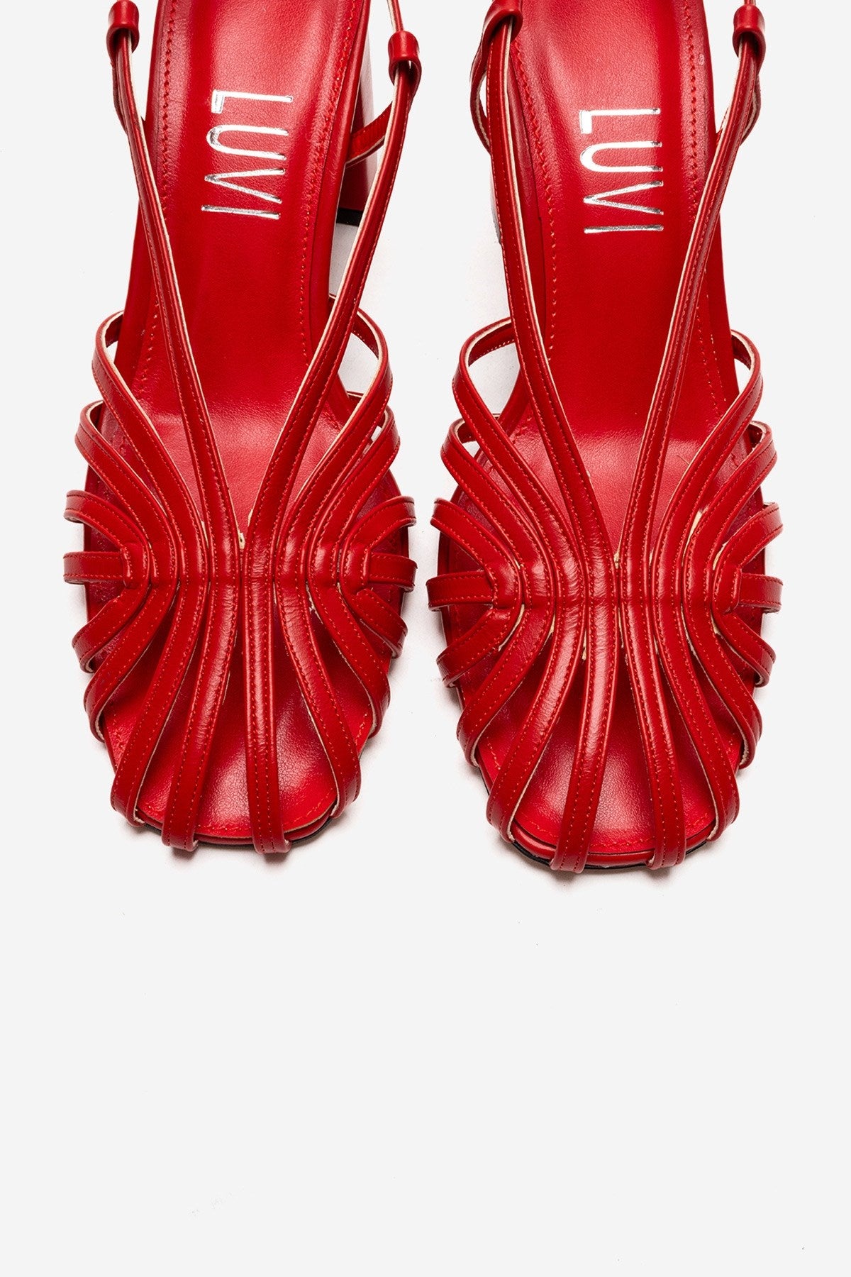 WILDA - Red Block Heel Shoe (Women)