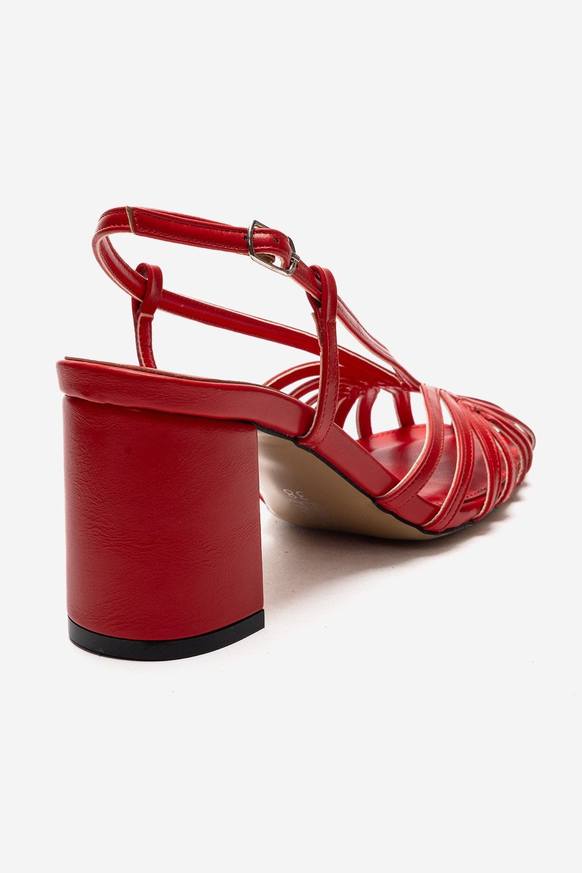 WILDA - Red Block Heel Shoe (Women)