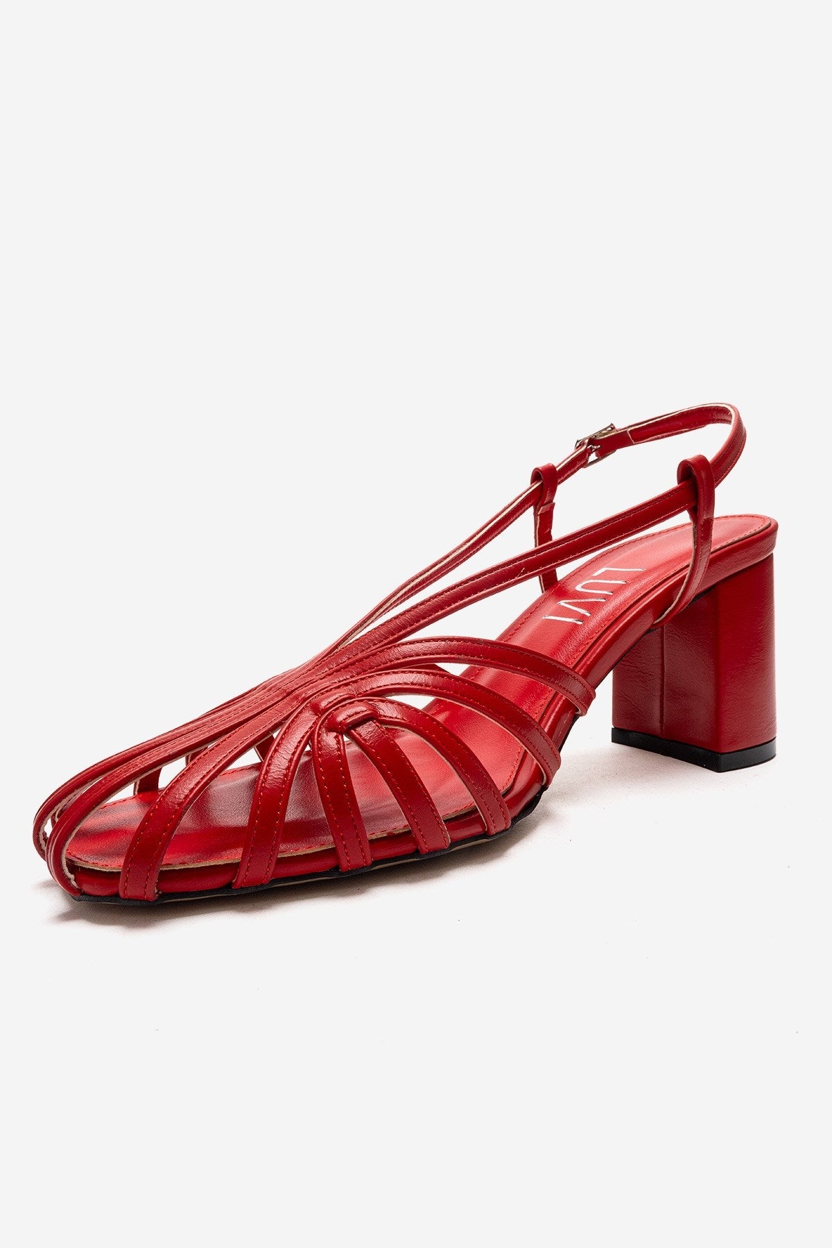 WILDA - Red Block Heel Shoe (Women)