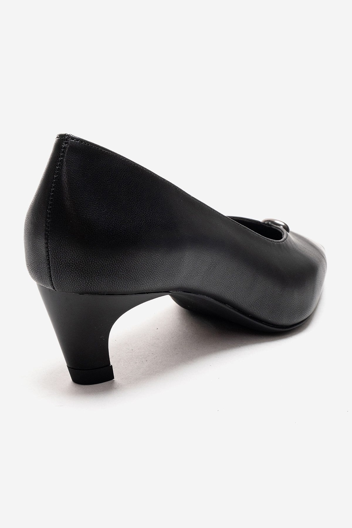 VERSAY - Black Pointed Toe Kitten Heel Pump (Women)